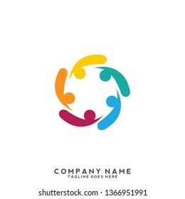 Creative people logo design template