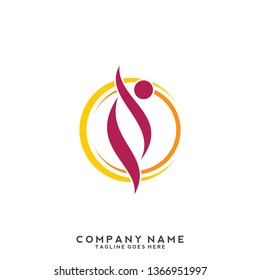 Creative people logo design template