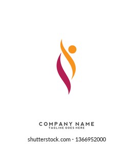 Creative people logo design template