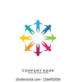 Creative people logo design template