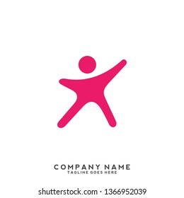 Creative people logo design template