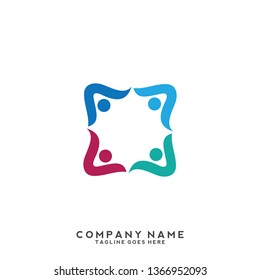 Creative people logo design template