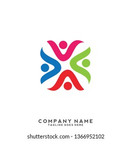 Creative people logo design template
