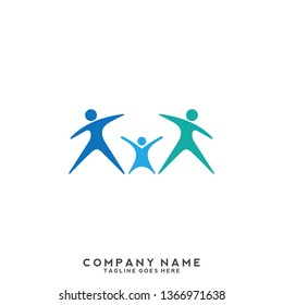 Creative people logo design template