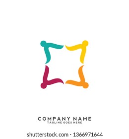 Creative people logo design template