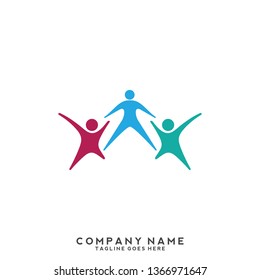 Creative people logo design template