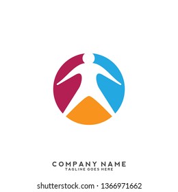 Creative people logo design template