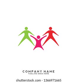 Creative people logo design template
