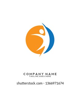 Creative people logo design template