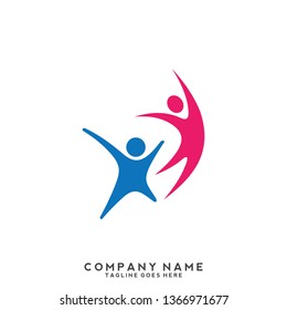 Creative people logo design template