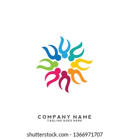 Creative people logo design template