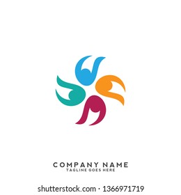 Creative people logo design template