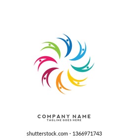 Creative people logo design template