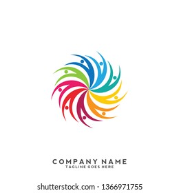 Creative people logo design template