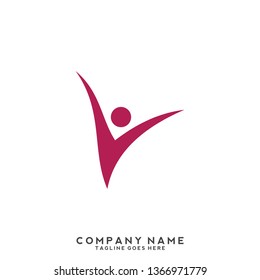 Creative people logo design template