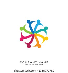 Creative people logo design template