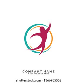 Creative people logo design template