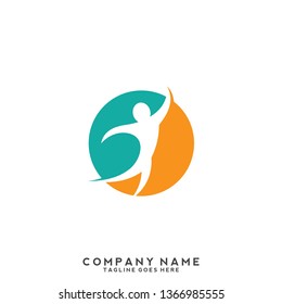 Creative people logo design template