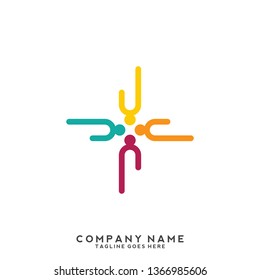 Creative people logo design template