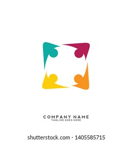 Creative people logo design template