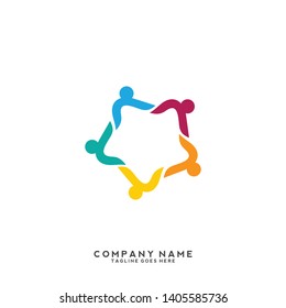 Creative people logo design template