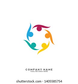 Creative people logo design template