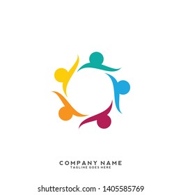 Creative people logo design template