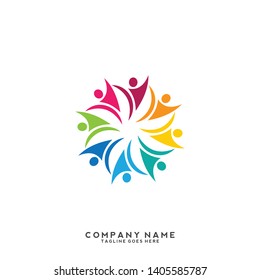 Creative people logo design template