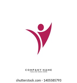 Creative people logo design template
