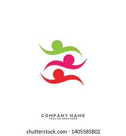 Creative people logo design template