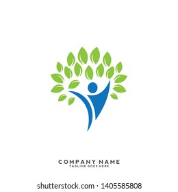 Creative people logo design template