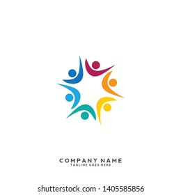 Creative people logo design template