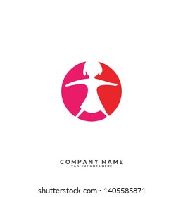 Creative people logo design template