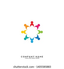 Creative people logo design template