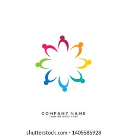 Creative people logo design template