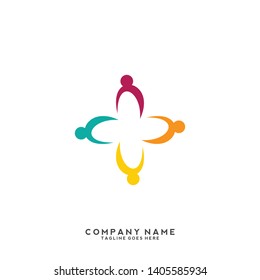 Creative people logo design template