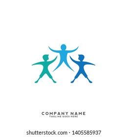 Creative people logo design template