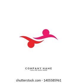Creative people logo design template