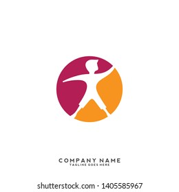 Creative people logo design template