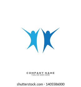 Creative people logo design template