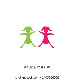 Creative people logo design template