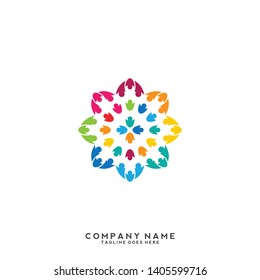 Creative people logo design template