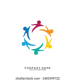 Creative people logo design template