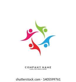 Creative people logo design template