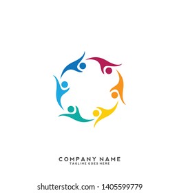 Creative people logo design template