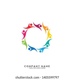 Creative people logo design template