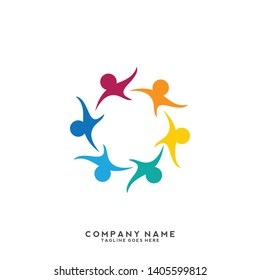 Creative people logo design template