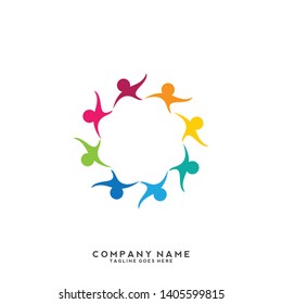 Creative people logo design template