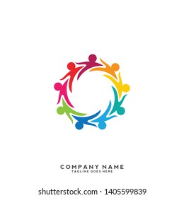 Creative people logo design template