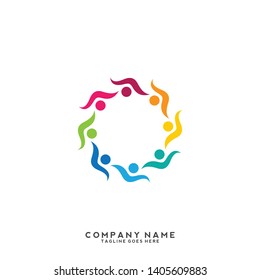 Creative people logo design template